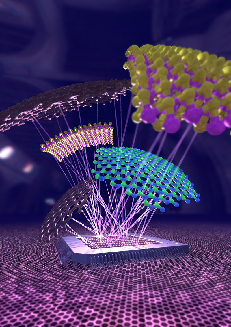 In a review published in Nature, Graphene Flagship researchers at ICFO, Spain and IMEC, Belgium, report on the current state, challenges, and opportunities of graphene and related material integration in silicon technologies. (Credit: ICFO / F. Vialla).