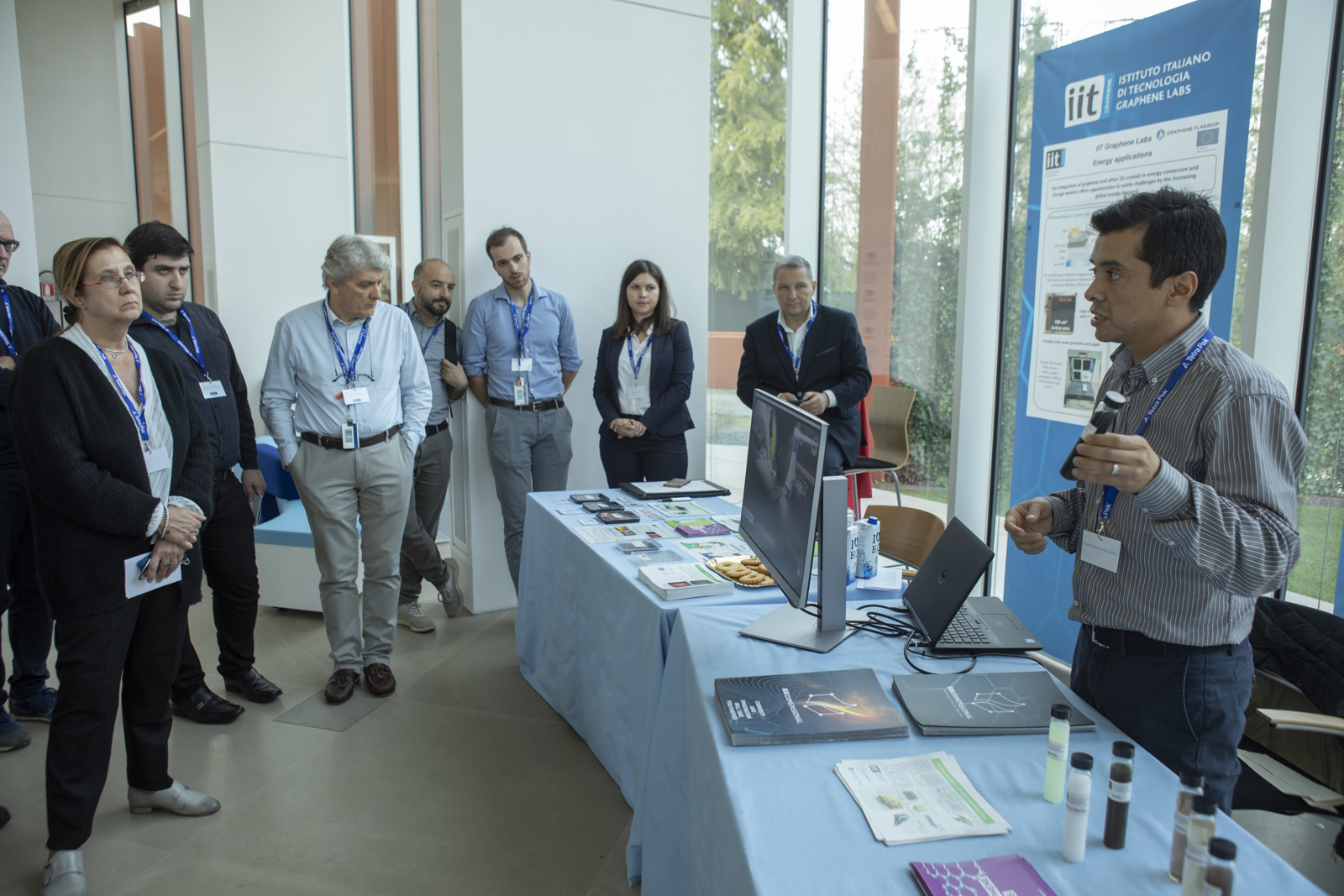 An exhibition of graphene products and prototypes was held at the Graphene Flagship's Tetra Pak Marketplace event